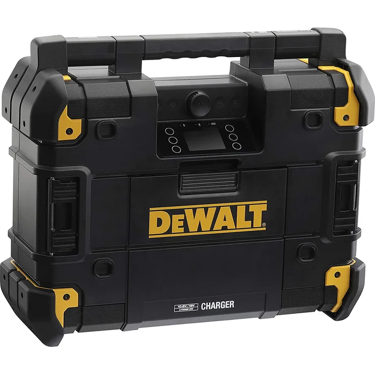DeWalt DWST1-81078-QW TSTAK Baustellenradio mit Bluetooth, LCD-Display, spritzwassergeschützt, schwarz