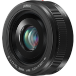 Panasonic H-H020A LUMIX G Festbrennweiten 20mm F1.7 II ASPH. Objektiv (Pancake Objektiv, Filtergröße 46 mm, Bildwinkel 57°) schwarz