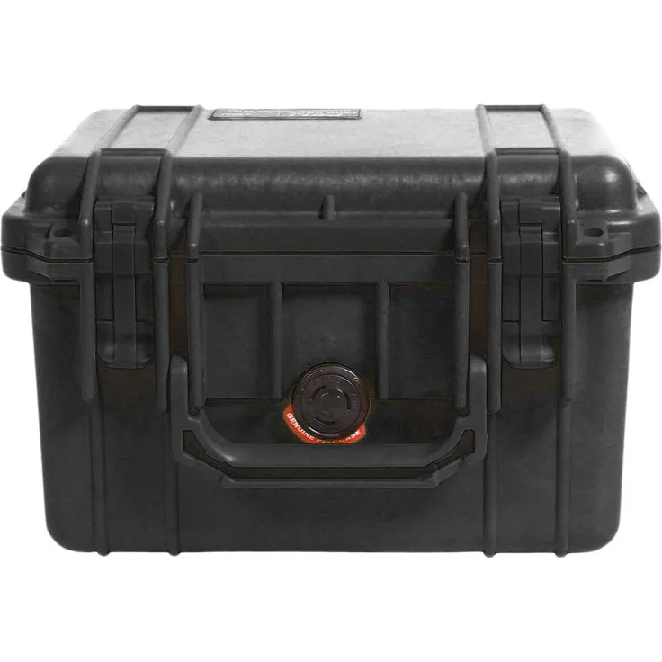 PELI 1300 Stoßfester Schutzkoffer für DSLR Camera Case, IP67 Wasserdicht, 6L Volumen, Hergestellt in den USA, Mit Schaumstoffeinlage (Anpassbar), Schwarz