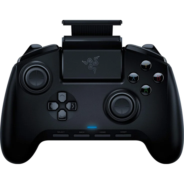 Razer Raiju - Mobile Mobiler Gaming-Controller für Android, ergonomisches Layout mit Multifunktionstasten, Hair-Trigger-Modus, verstellbare Smartphone-Halterung, Konfiguration über mobile App, schwarz (RZ06-02800100-R3M1) – Bild 1