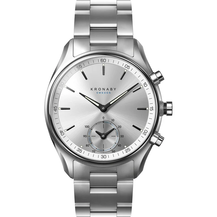 KRONABY Sekel Connected Watch A1000-0715 Hybrid-Smartwatch Unisex, 43mm, Edelstahlgehäuse, Silber – Bild 1