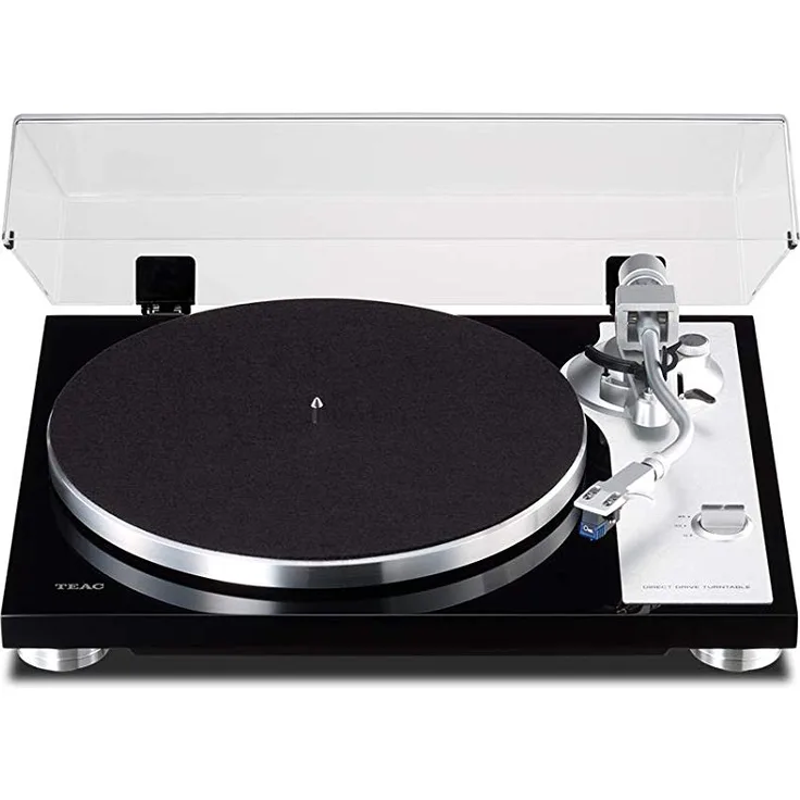 Teac TN-4D Analoger Plattenspieler mit Direktantrieb (USB Port für PC-Aufnahmen und integrierter PHONO EQ Verstärker), Schwarz