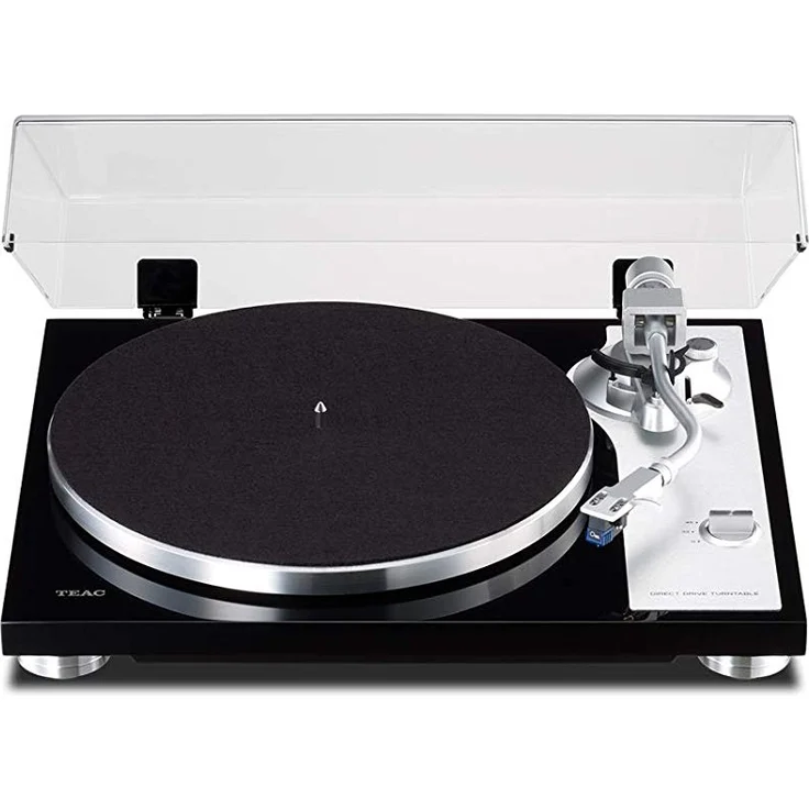 Teac TN-4D Analoger Plattenspieler mit Direktantrieb (USB Port für PC-Aufnahmen und integrierter PHONO EQ Verstärker), Schwarz – Bild 1