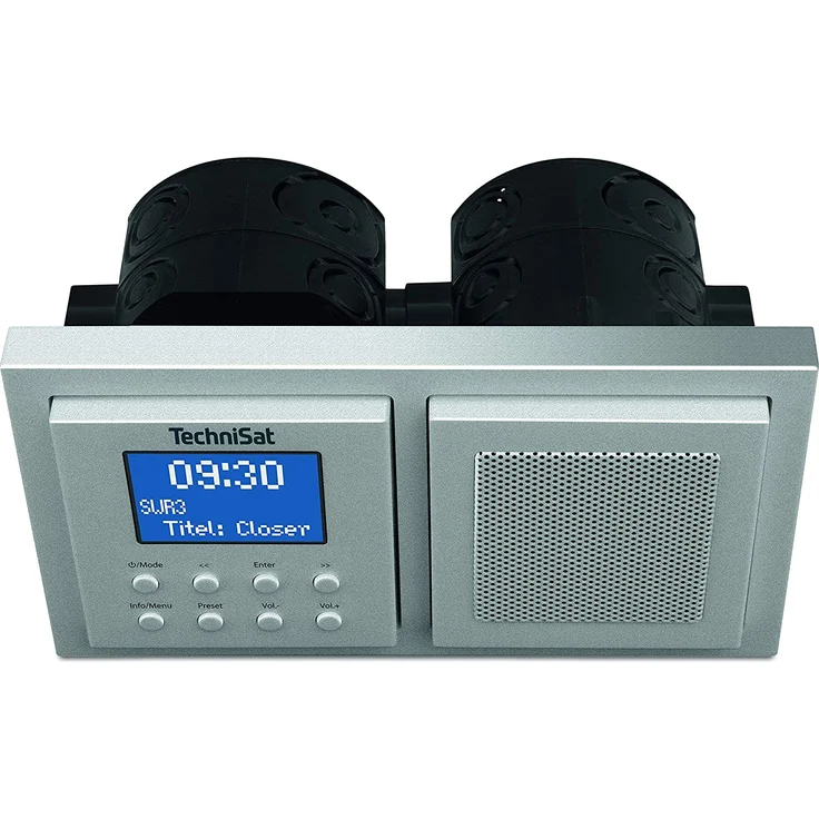 TechniSat DIGITRADIO UP 1 Unterputz-Radio mit Bluetooth, LCD-Display, spritzwassergeschützt, Wecker, silber – Bild 5