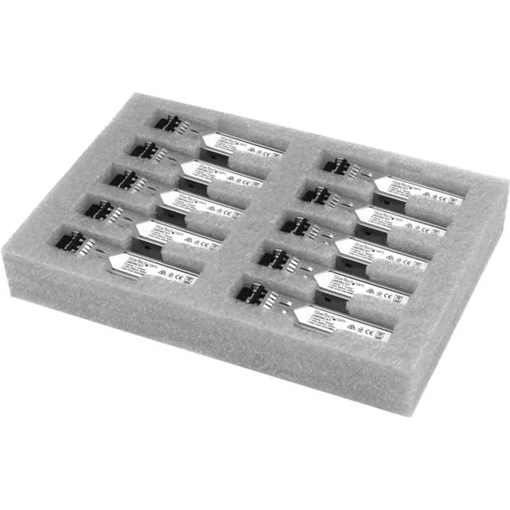 StarTech.com Gigabit LWL SFP Transceiver Modul, HP J4858C kompatibel, MM LC mit DDM, 550m, 1000Base-SX, 10er Pack