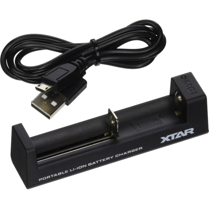 Xtar USB Reise 1 Schacht Ladegerät MC1 für Li-Ionen 10440-26650