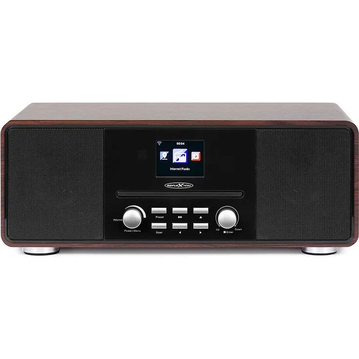 Reflexion HRA19INT DAB- und Internetradio mit CD-Player und Radiowecker (UKW, DAB, DAB+, Bluetooth, AUX-Eingang, Kopfhöreranschluss, Fernbedienung)