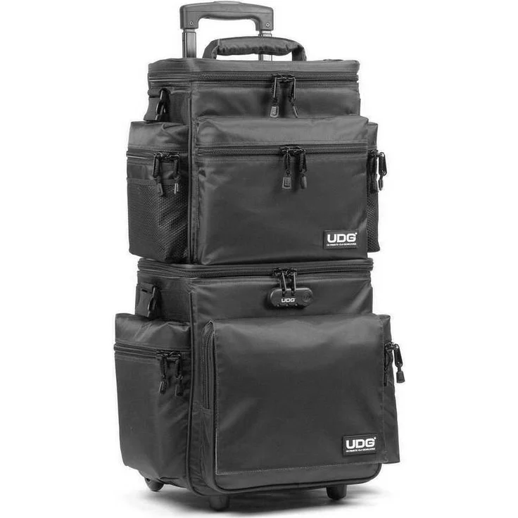 UDG Ultimate SlingBag Trolley Set DeLuxe Schwarz, Orange im Inneren MK2 (Ohne CD Wallet) U9679BL-OR – Bild 1