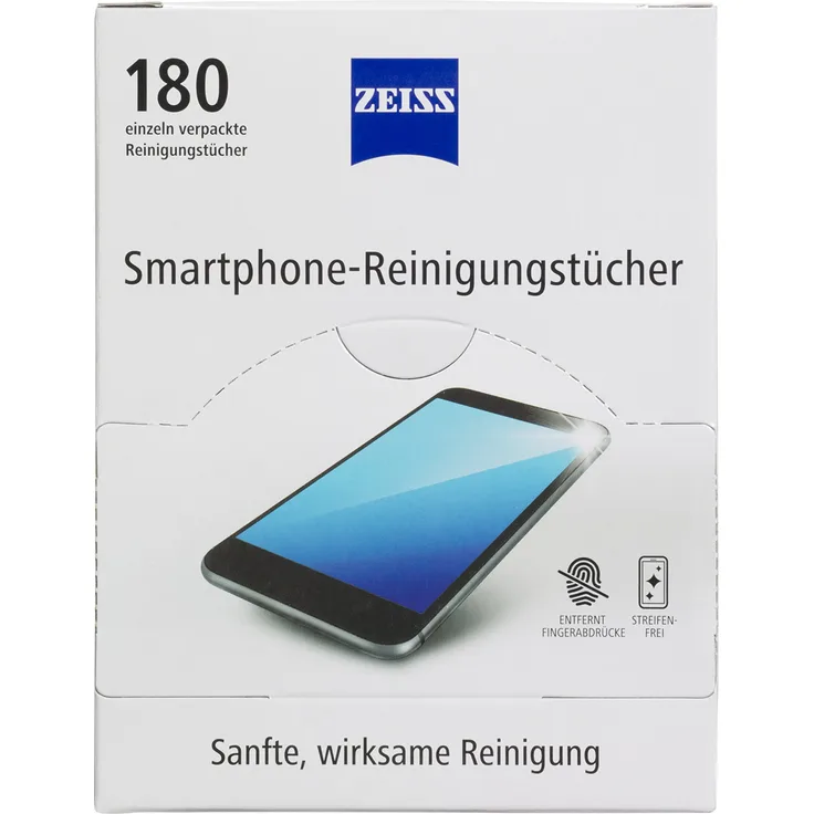 ZEISS Smartphone-Reinigungstücher 180 Stk. alkoholfrei, Reinigung für Smartphonedisplays