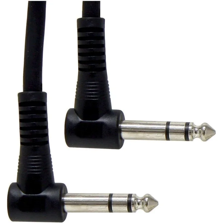Alpha Audio 190380 Basic Line Patchkabel (0,9 m, Winkelklinke Stereo auf Winkelklinke Stereo)