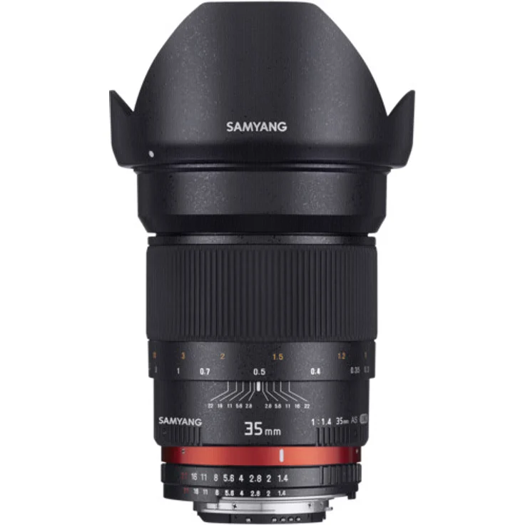 Samyang 35-1,4 Objektiv DSLR Sony E manueller Fokus Fotoobjektiv, Weitwinkelobjektiv schwarz – Bild 3