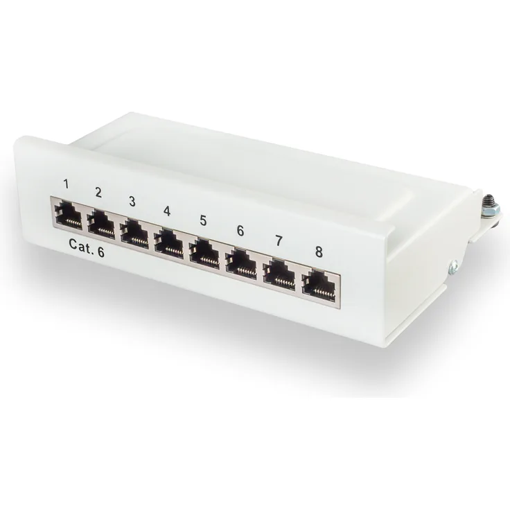 Patchpanel 8 Port CAT.6 - WEISS