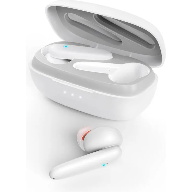 Hama 184079 Passion Clear In-Ear-Kopfhörer mit Bluetooth, Noise Cancelling, spritzwassergeschützt, weiß