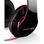 FANTEC SHP-250AJ Stereo HiFi Kopfhörer (mit Bügel, On Ear, 3, 5 mm Klinkestecker, Bassstark, Große und weiche Ohrpolster) schwarz-pink