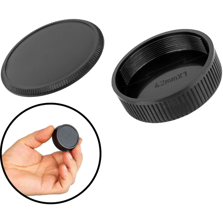 Your Day Mate GmbH Objektivdeckel Set, mit 1 x Gehäusedeckel und 1 x Objektivrückdeckel, kompatibel mit LEICA M42, für 42mm Objektiv, Schutzdeckel Kamera, Ersatz