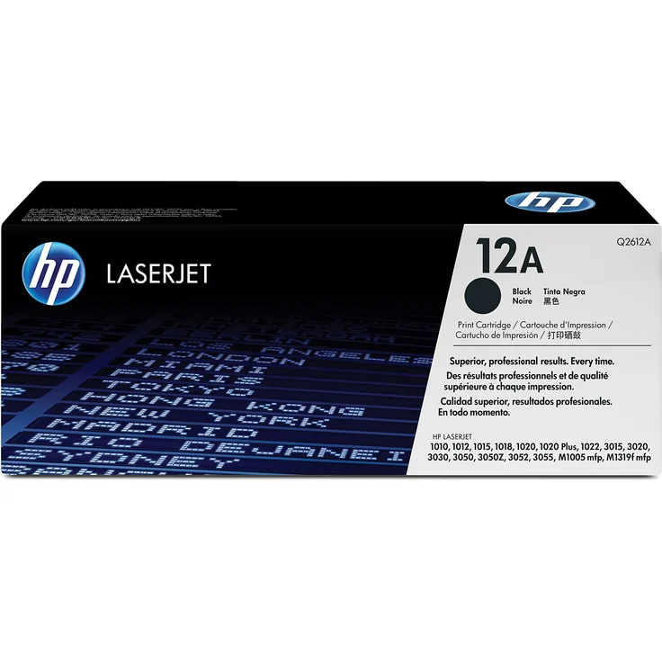 HP 12A (Q2612A) Schwarz Original Toner für HP Laserjet 1010, 1020, 1022, 3015, 3050, 3055 – Bild 1