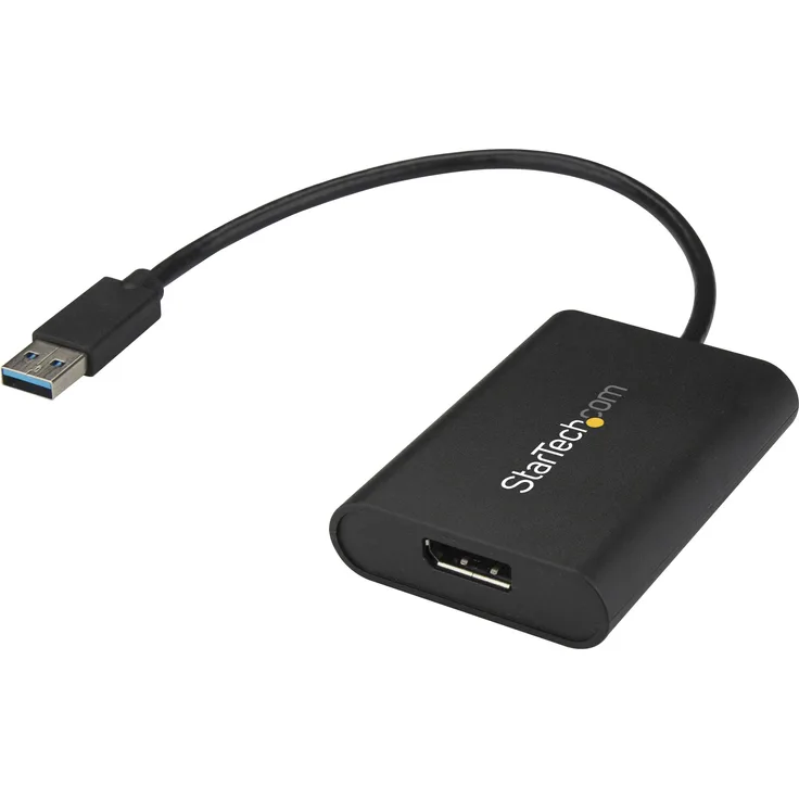 StarTech.com USB auf DisplayPort Adapter - USB zu DP 4K Video Adapter - Dual Monitor Adapter - USB 3.0 - 4K 30Hz - Externer Videoadapter - MCT T6-688L - USB 3.0 - DisplayPort - Schwarz