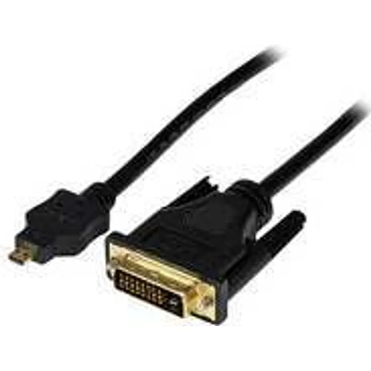 StarTech.com Micro HDMI auf DVI Kabel - St/St - Videokabel - HDMI / DVI - 30 AWG - 19-polig Micro-HDMI (M) - DVI-D (M) - 2,0m - abgeschirmt - Schwarz (HDDDVIMM2M)
