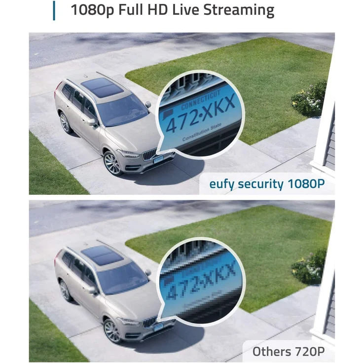 eufy Security eufyCam 2C 2+1, kabellose Überwachungskamera außen, 180 Tage Akku, HD 1080p, IP67 wetterfest, Nachtsicht, kompatibel mit HomeKit und Solar Panel, Doppel-Kamera-Set, gebührenfreie Nutzung, Weiß (T88313D2) – Bild 2