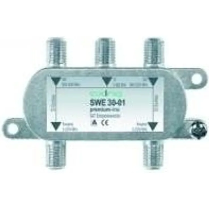 Axing SWE 30-01 Satelliten-Einspeiseweiche zum Zusammenschalten von terrestrisch und Twin LNB auf zwei gemeinsame Ausgänge