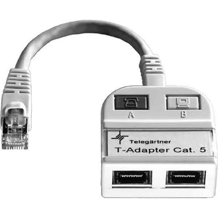 Telegärtner 21.17.3039 RJ-45 2 x RJ-45 Grau Kabelschnittstellen-/adapter (21.17.3039)