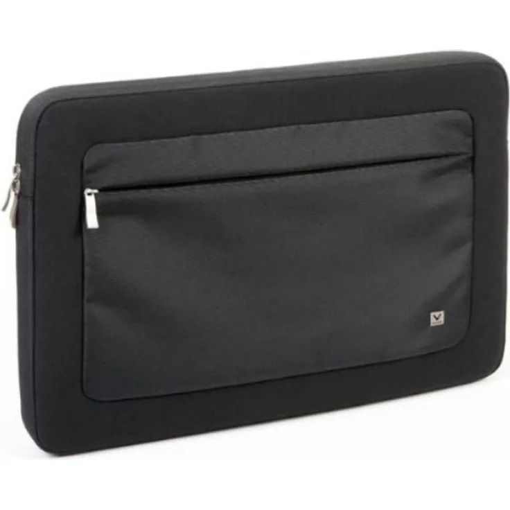 Vivanco SL FOLIO 15.6 Notebook Sleeve für 39,6 cm (15,6 Zoll) Bildschirmdiagonale inkl. Reißverschlußfach für Zubehör schwarz