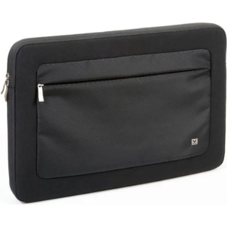 Vivanco SL FOLIO 15.6 Notebook Sleeve für 39,6 cm (15,6 Zoll) Bildschirmdiagonale inkl. Reißverschlußfach für Zubehör schwarz