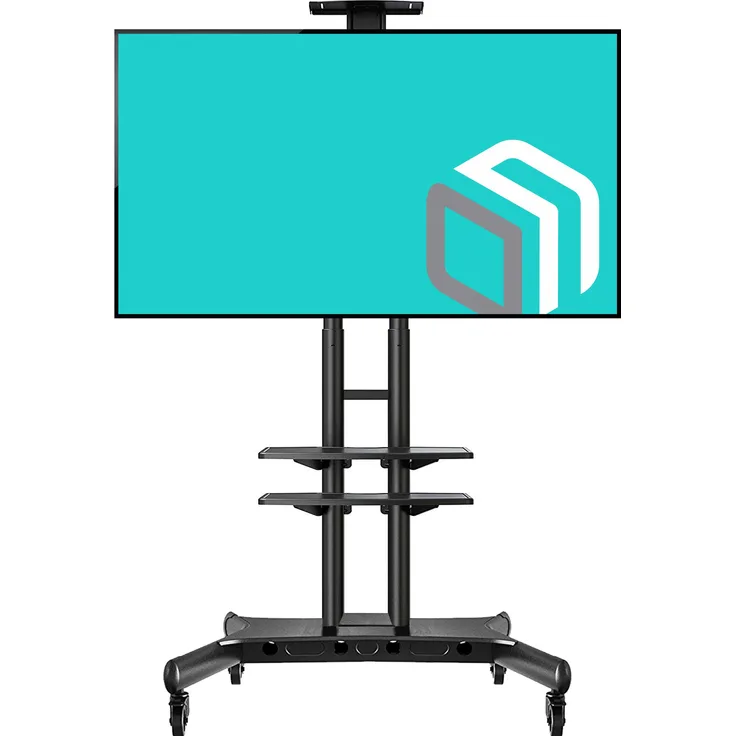 ONKRON TV Standfuß mit Rollen für 55“ - 80 Zoll OLED LCD LED Plasma Bildschirmen Höhenverstellbar Halterung VESA 800 x 500 mm TS18-81