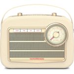 Nordmende Transita 130 Retro Tragbares Radio mit Bluetooth, LCD-Display, beige