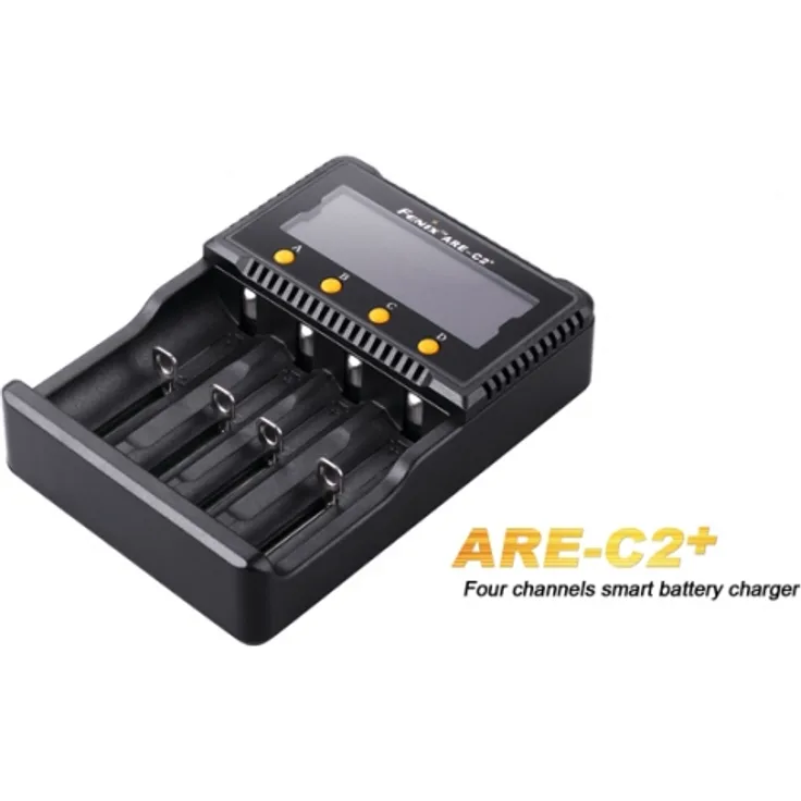 fenix Unisex-Adult Are-C2+ 4-Schacht Ladegerät, Black, small