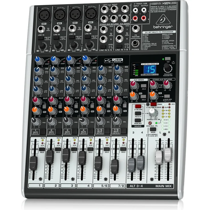 Behringer Xenyx X1204USB Mischpult mit USB-Audio-Interface (12-Kanal, 2/2 Bus) – Bild 1