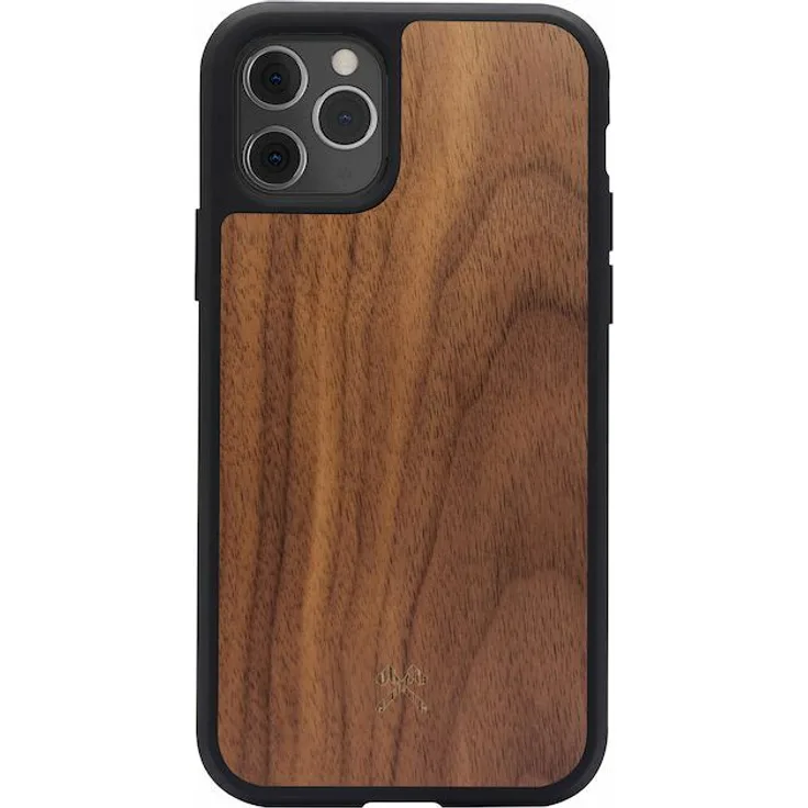 iPhone Hülle, Bumper Case Walnut-Black TPU Softcase, 1,5 mm dünn, für verschiedene Modelle, von Woodcessories iPhone 12 Pro Max