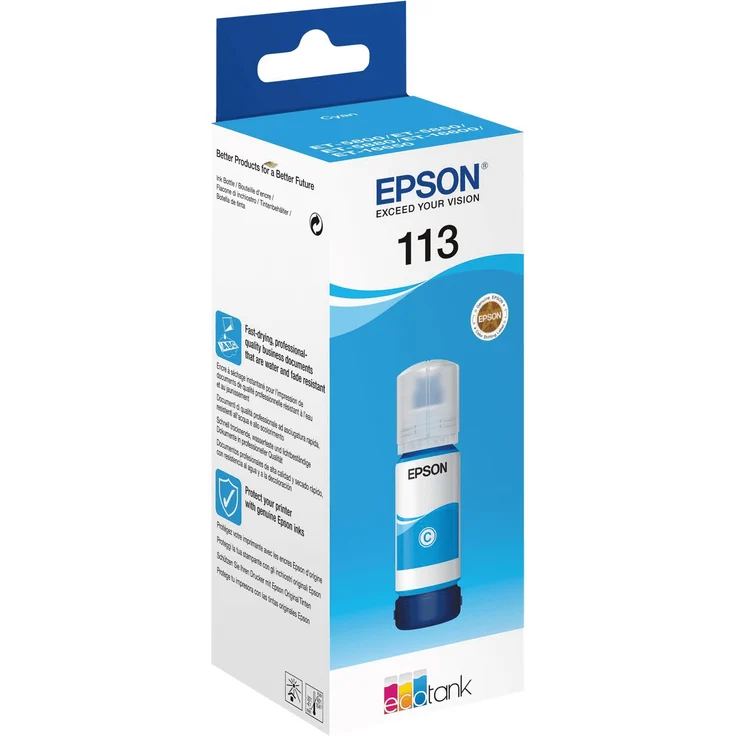 Epson C13T06B240 Tinte Cyan 70ml 6000 Seiten Flasche EcoTank 5800 pigmentiert – Bild 1