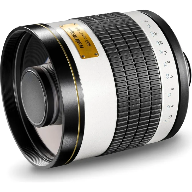 Walimex Pro 800mm 1:8,0 CSC Spiegelobjektiv (Filtergewinde 35mm) für Nikon 1 Objektivbajonett weiß