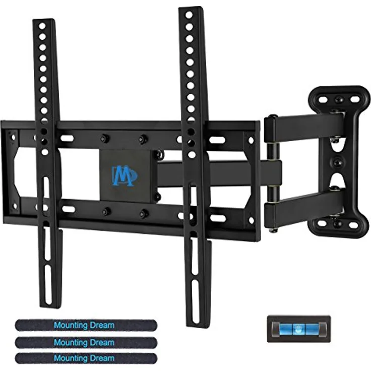 Mounting Dream MD2377-02 TV Wandhalterung für die meisten 26-55 Zoll (66-140 cm) LED, LCD, OLED und Plasma Flachbildfernseher mit Schwenkbar Gelenkarm bis VESA 400 x 400 mm und 27 kg mit Kippen
