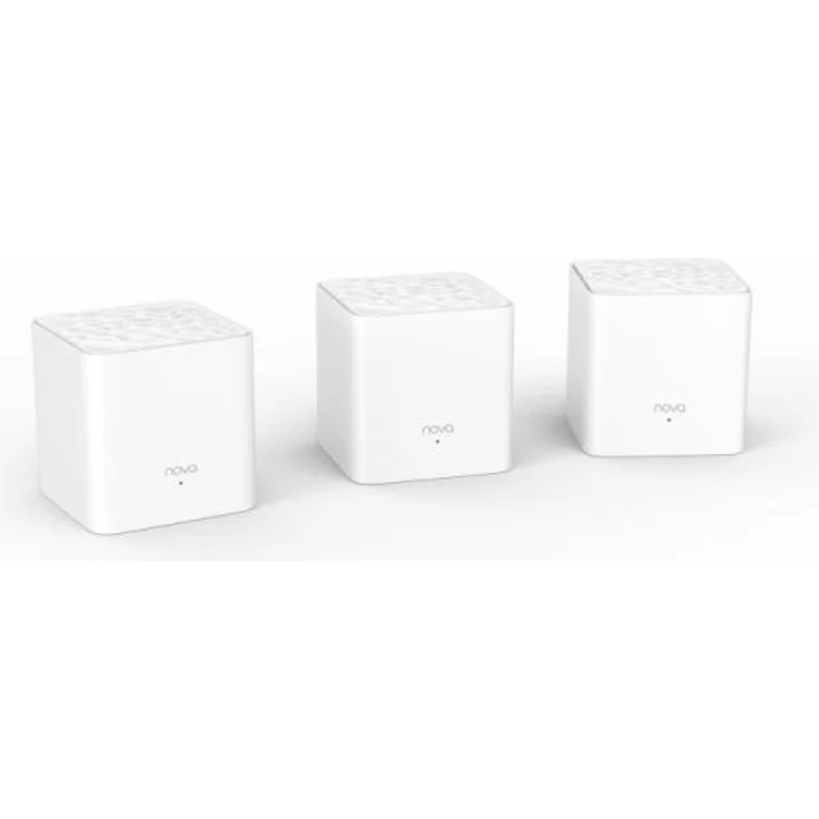 Tenda Nova MW3 (3er-Pack) echtes Dual-Band Mesh WLAN (Bis zu 300m² WLAN, AC1200, Alexa, 6x LAN Port, Ethernet-Backhaul, QoS, für Häuser, Büros, Wohnungen) Ersetzt Router, Powerline & Repeater – Bild 2