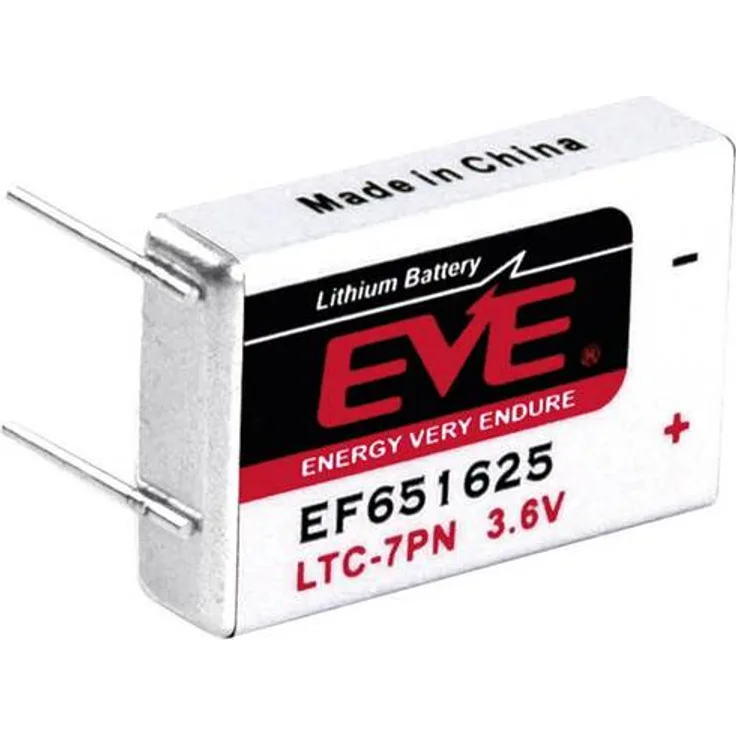 EVE EF651625 Spezial-Batterie LTC-7PN U-Lötpins Lithium 3.6V 750 mAh 1St.