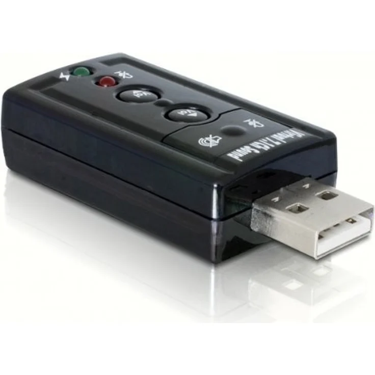 USB Sound Adapter 7.1 - DeLock -Virtual 7.1 Sound - Xear 3D Sound - mit Funktionstasten - zusätlicher Soundadapter - ideal für Skype – Bild 1