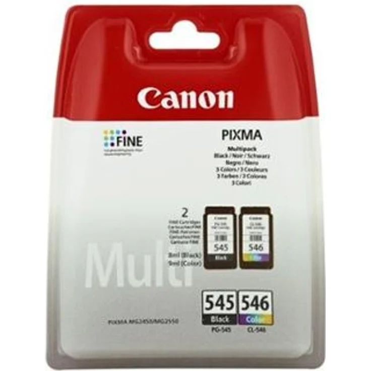 Canon Tinte PG-545XL/CL-546XL schwarz/dreifarbig hohe Kapazität Multipack (8286B005) – Bild 1