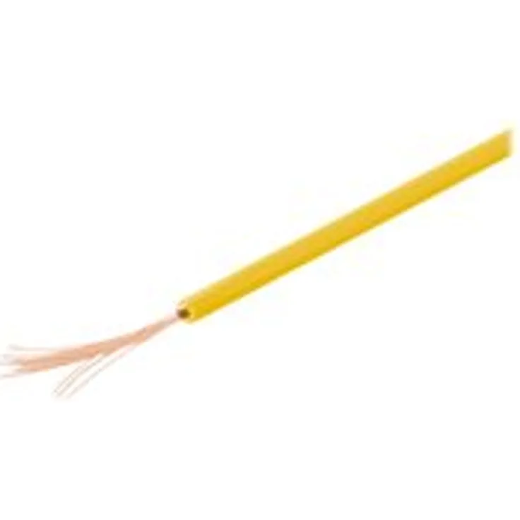 Goobay 55041 Kupferlitze isoliert, 1-adrig, mehrdrahtig (18 x 0,1 mm), Gelb, 10m Kabellänge