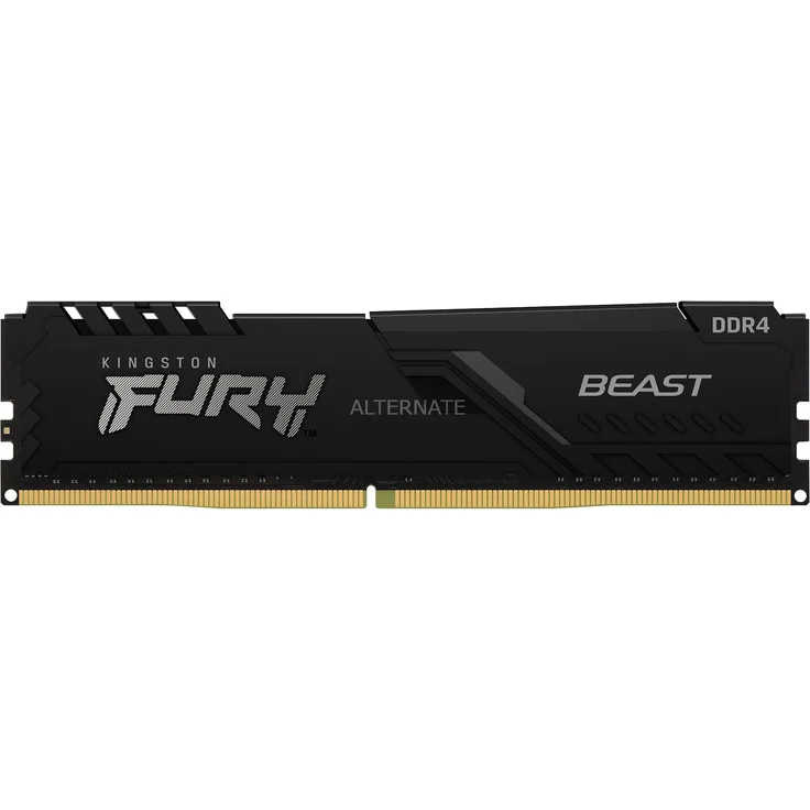 Kingston Fury DIMM 16 GB DDR4-3200 Arbeitsspeicher, schwarz, KF432C16BB1-16 - Preisvergleich – Bild 1