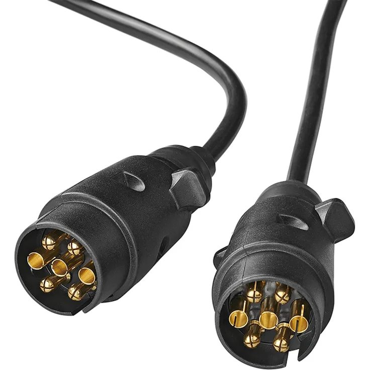 Anhängerkabel 7 polig Verlängerungskabel inkl 2 Stecker Verbindungskabel 5 Meter