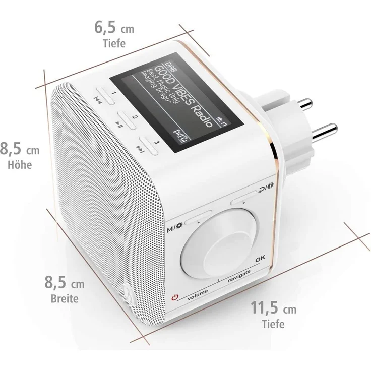 Hama DR40BT Digitalradio mit Bluetooth, LCD-Display, Wecker, geeignet für Bad, weiß – Bild 6