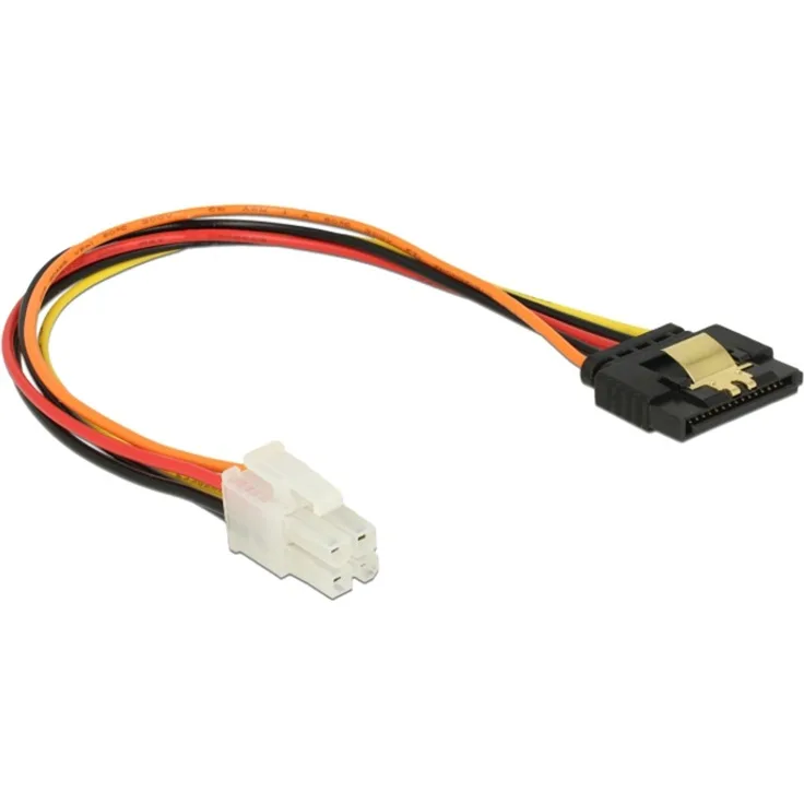 DeLOCK - Netzteil - Netzstecker P4 (M) bis SATA Leistung (R) eingerastet - 20 cm (85519)
