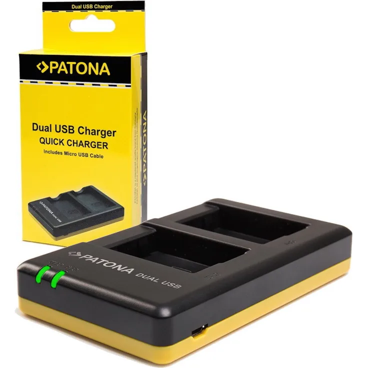 Patona USB Dual Ladegerät 1948 für Akku Olympus BLS-5 BLS-50 BLS-1