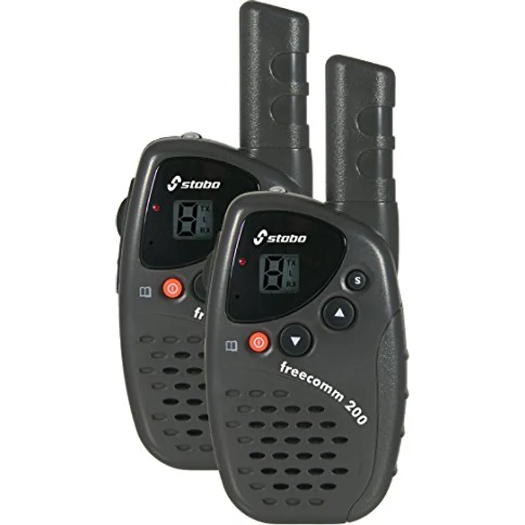 Stabo Elektronik Freecomm PMR-446 Funkhandy bis 5 km Reichweite, 200 Set schwarz