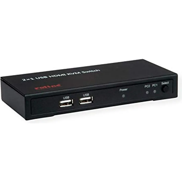 Roline KVM Switch, 2 PCs, HDMI 4K, USB (14.01.3424)