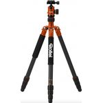 Rollei C5I I Orange I leichtes Foto-Stativ aus Carbon I Reise-Stativ mit Kugelkopf und Stativtasche I Verwendbar als Macrostativ, Einbeinstativ-Monopod und Ministativ I Arca Swiss Platte