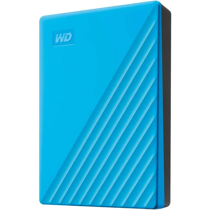WD My Passport WDBPKJ0040BBL - Festplatte - verschlüsselt - 4 TB - extern (tragbar) - USB 3.2 Gen 1 - 256-Bit-AES - Blau (WDBPKJ0040BBL-WESN)