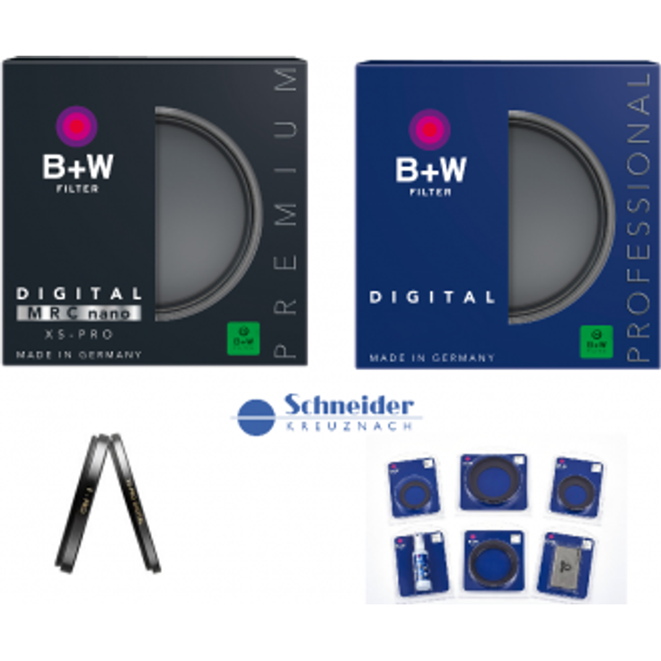 B+W 1067367 F-Pro 702 Grauverlaufsfilter Schwarz, 58 mm